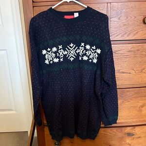 Liz Claiborne Dark Blue Snowflake Sweater